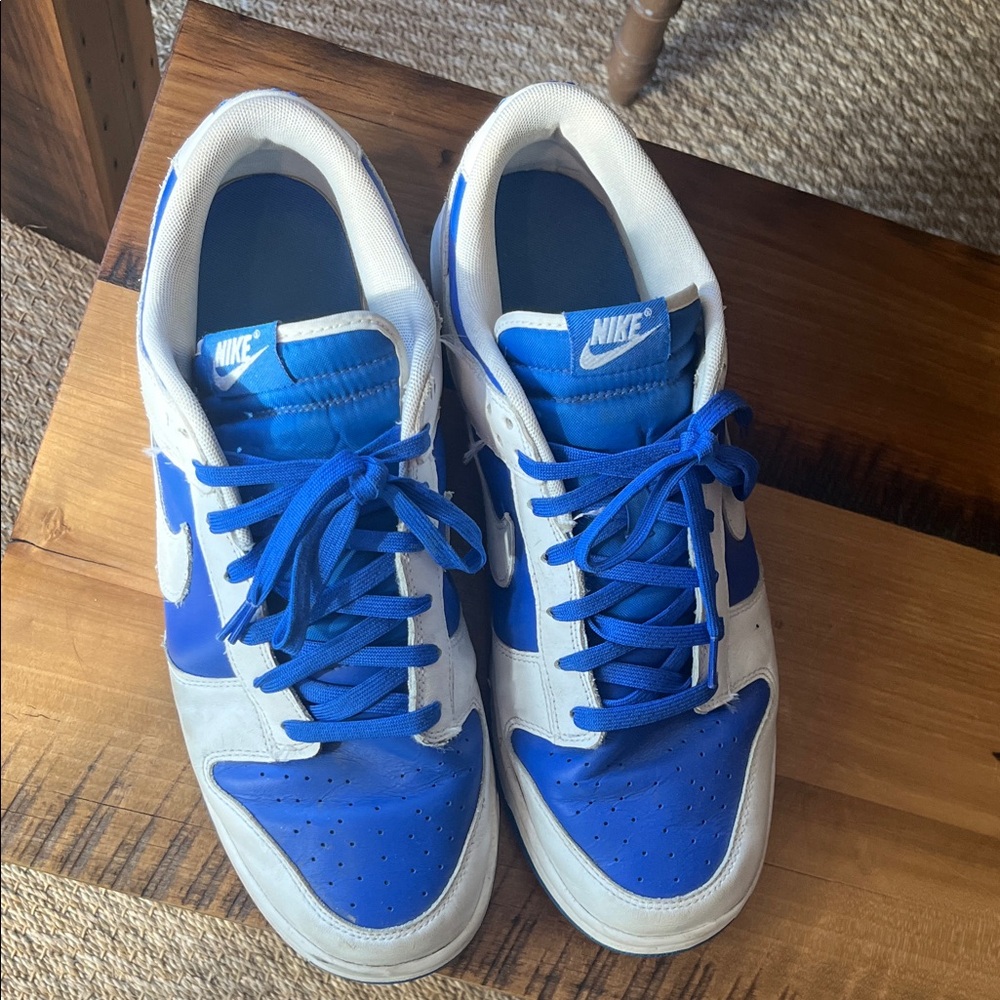 Nike Men's Bold Blue and White Sneakers
